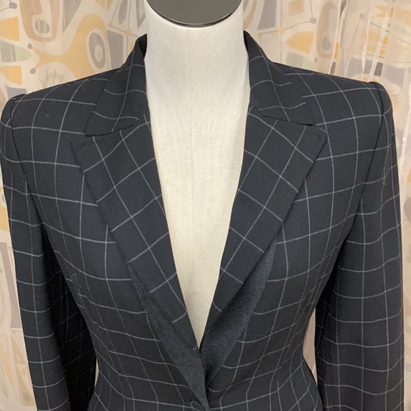 Giorgio Armani Black Checkered Blazer - Picture 2 of 14